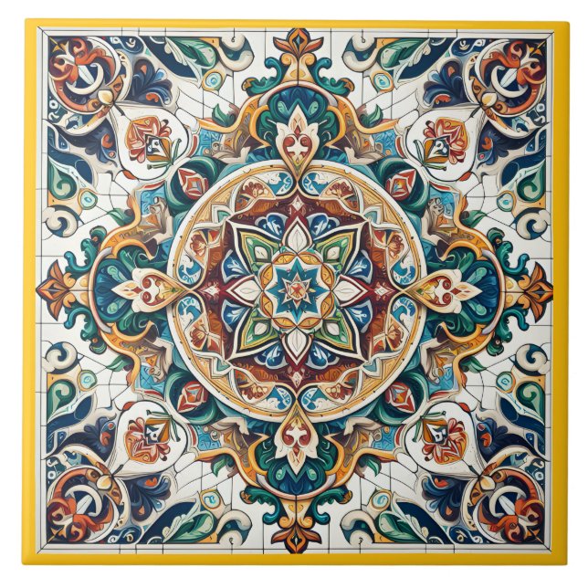 Sicilian pattern  ceramic tile (Front)