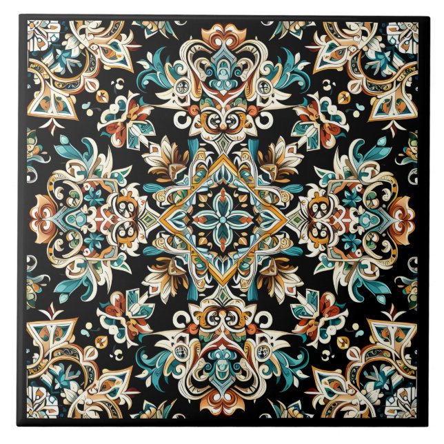 Sicilian pattern  ceramic tile (Front)