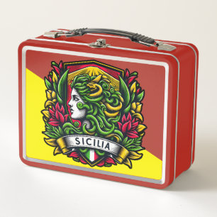 Sicilian Sicilia Metal Lunch Box