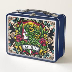 Sicilian Sicilia Metal Lunch Box