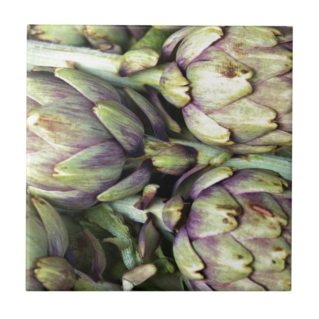 Sicilian still life with artichokes tile (Front)