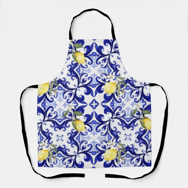 Sicilian style,lemons,majolica  apron (Front)