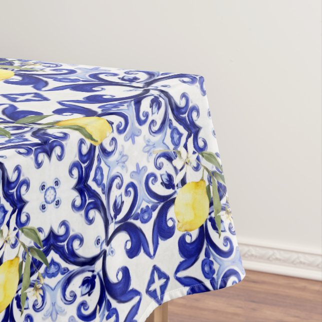 Sicilian style,lemons,majolica  tablecloth (In Situ)