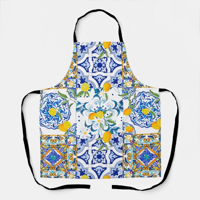 Sicilian style,majolica,lemons      apron (Front)