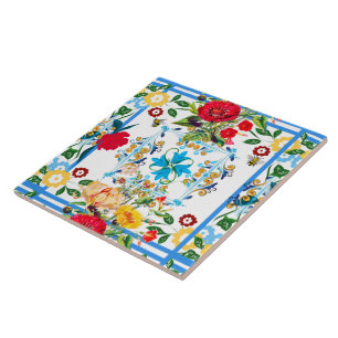 Sicilian style,majolica,lemons                 ceramic tile