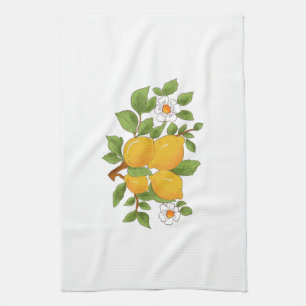 Sicilian style,majolica,lemons               tea towel
