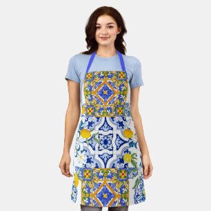 Sicilian style,summer art All-Over Print Apron