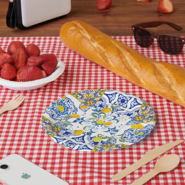 Sicilian style,summer art       paper plate (Picnic)