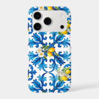Sicilian,summer,lemon,mosaic,blue,