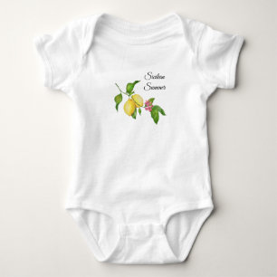 Sicilian Summer Lemon Tree  Baby Bodysuit