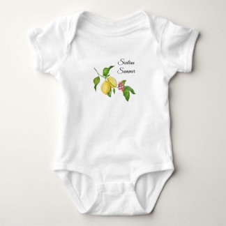 Sicilian Summer Lemon Tree  Baby Bodysuit