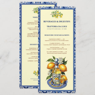 Sicilian Tile Limoncello Italian Drink Menu