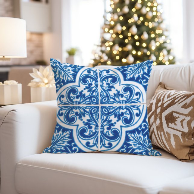 Sicilian Tile Pillow | Colourful Italian Home Deco (Creator Uploaded)