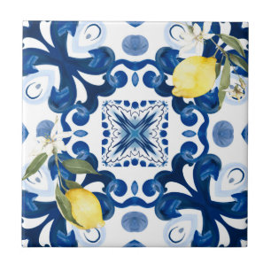 Sicilian tiles,majolica,lemon, ceramic tile