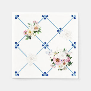 Sicilian tiles,mosaic,flowers, napkin