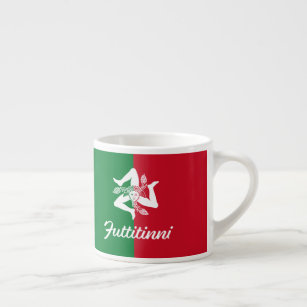 Sicilian Trinacria and Futtitinni Espresso Cup