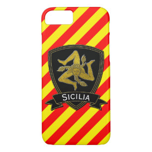 Sicilian Trinacria Black & Gold Red Yellow iPhone 8/7 Case