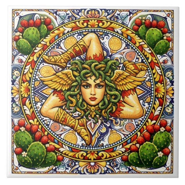 Sicilian Trinacria   Ceramic Tile (Front)