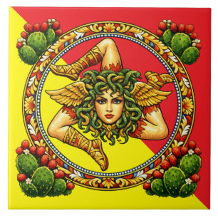 Sicilian Trinacria   Ceramic Tile