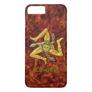 Sicilian Trinacria Gold Personalise iPhone 8 Plus/7 Plus Case