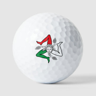 Sicilian Trinacria Medusa Emblem Italian Theme Golf Balls