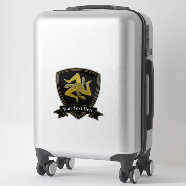 Sicilian Trinacria Your Text (Suitcase)