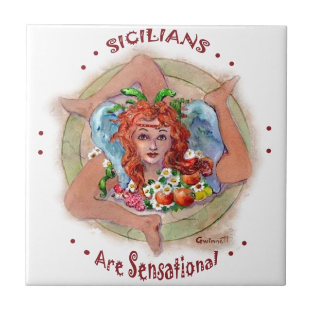 Sicilians are Sensational Ceramic Tile (Front)