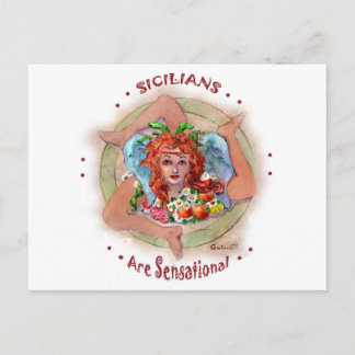 Sicilians are Sensational Postcard