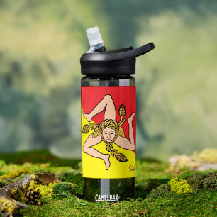 Sicily bottle, Triskelion, patriotic Sicilian Flag Water Bottle