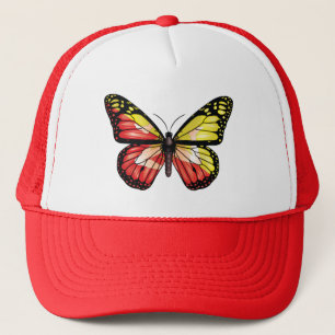 Sicily butterfly monarch flag trucker hat
