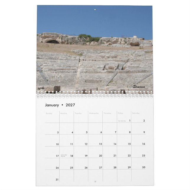 Sicily Calendar 2011 (Jan 2027)