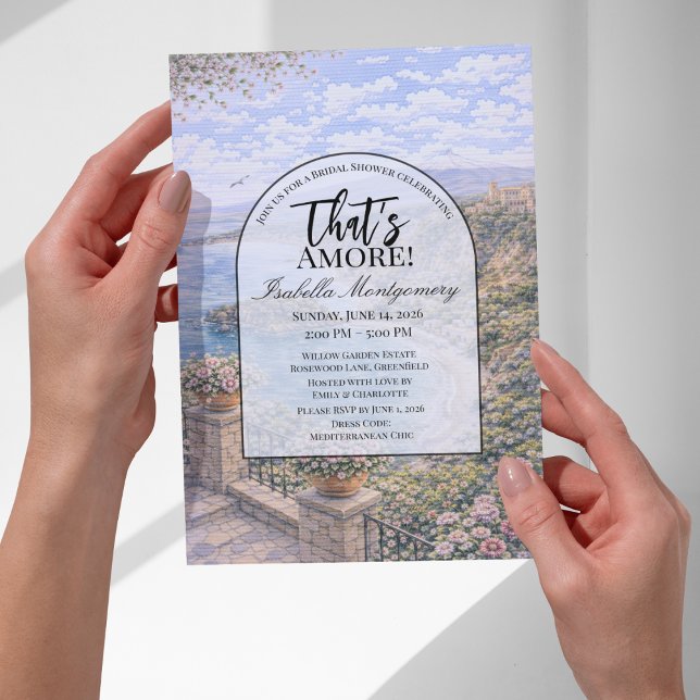 Sicily Coast Italian Themed Bridal Shower Invitation (Sicily Coast Italian Themed Bridal Shower Invitations
)
