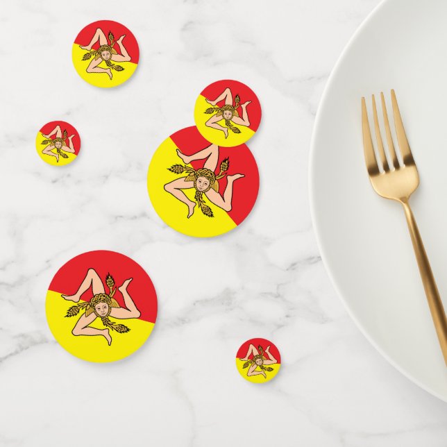 Sicily Confetti, party, Sicilian Flag Confetti (Group)