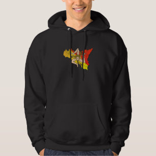 Sicily Flag Italy Souvenir Men Women Kids Hoodie