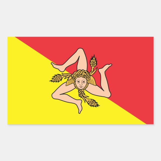 Sicily Flag Stickers (Front)