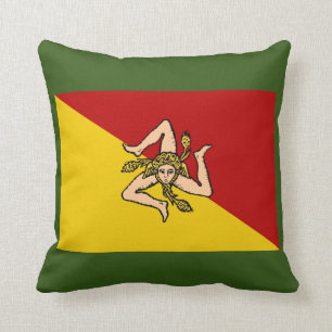Sicily Flag Throw Pillow