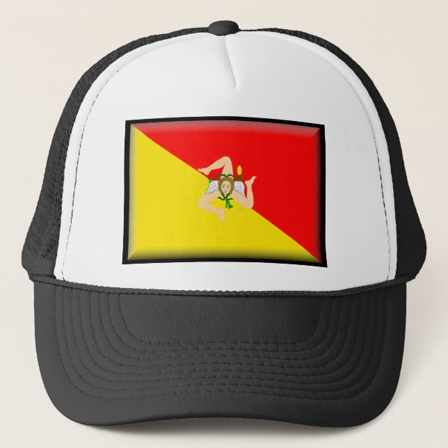 Sicily Flag Trucker Hat (Front)