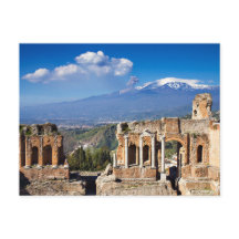 Sicily - Greek Theatre of Taormina postcard