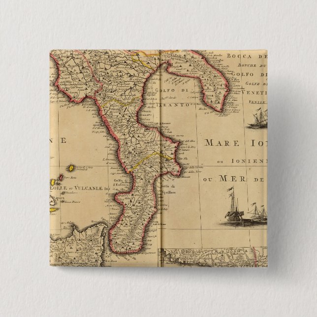 Sicily Italy 15 Cm Square Badge (Front)