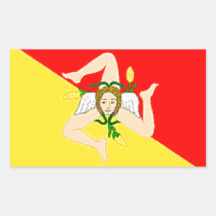 Sicily (Italy) Flag Rectangular Sticker
