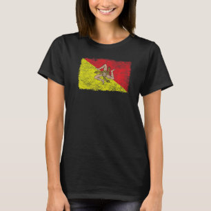 SICILY ITALY FLAG SICILIA PALERMO TRISKELION T-Shirt
