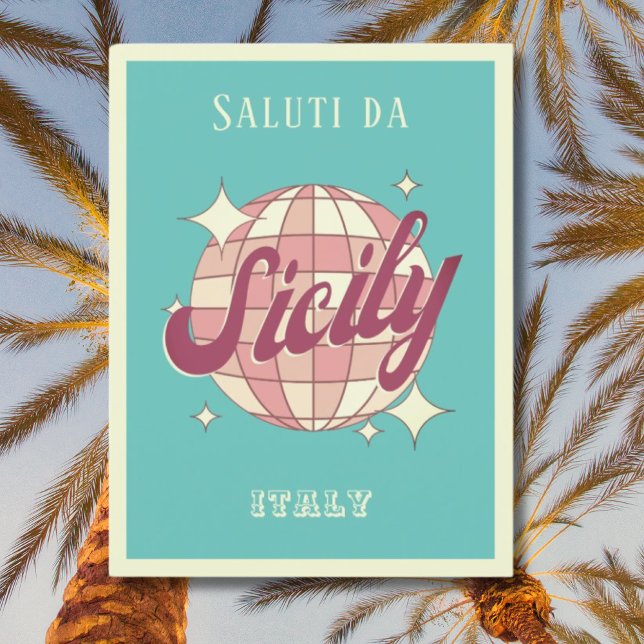 Sicily Italy holiday Retro Vintage Postcard (Creator Uploaded)