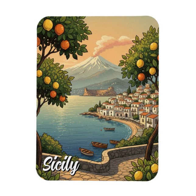 Sicily Italy Magnet (Vertical)