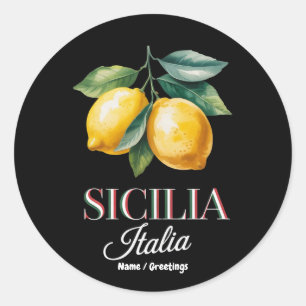 Sicily Italy Proud Sicilian Fresh Italian Lemons  Classic Round Sticker