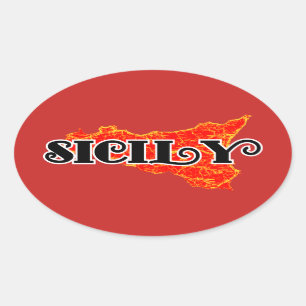 Sicily Oval Sticker