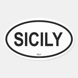 SICILY OVAL STICKER