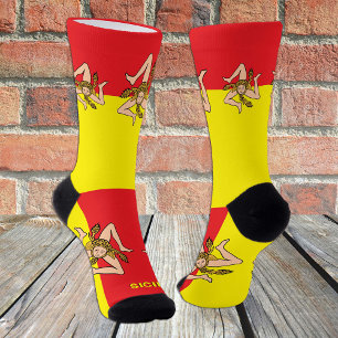 Sicily Patriotic Socks, Sustainable Sicilian Flag Socks