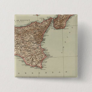 Sicily, Sardinia 15 Cm Square Badge