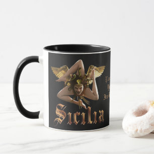 Sicily / Sicilia Trinacria Personalised Gift Mug 