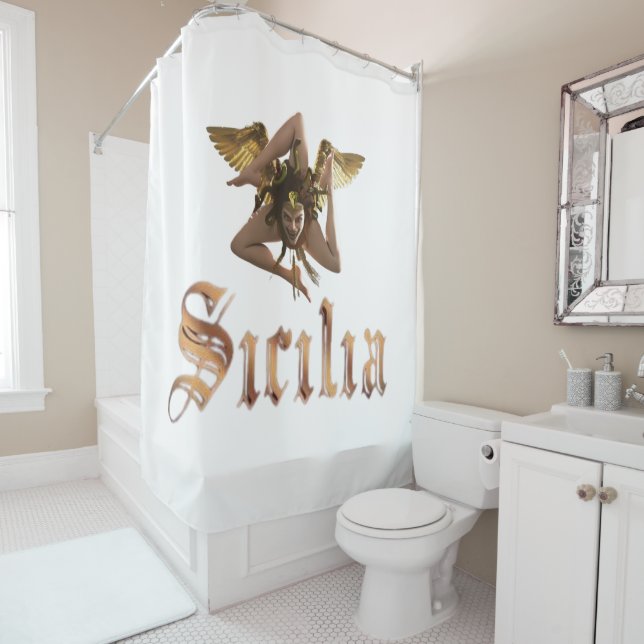 Sicily / Sicilia Trinacria Shower Curtain (In Situ)